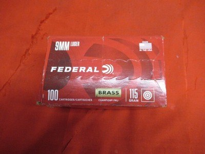 1 Box 100 Rds Federal 9MM Luger Factory Ammo - Image 1 of 3