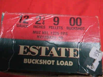 1 Box 25Rds Estate Buckshot 12ga Ammo - Image 2 of 3