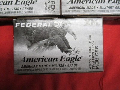 420Rds Federal American Eagle 223 Rem Factory Ammo - Image 1 of 2