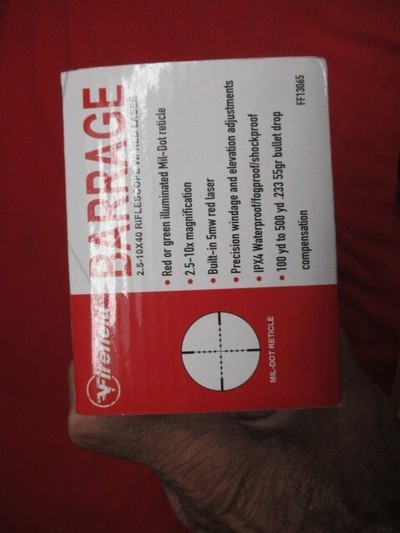 Firefield Barrage 2.5-10X40 Rifle Scope with Red Laser - Image 6 of 9