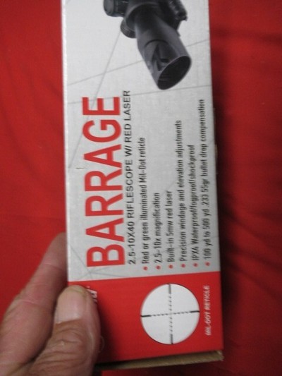 Firefield Barrage 2.5-10X40 Rifle Scope with Red Laser - Image 7 of 9