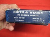 Smith & Wesson 36 No Dash Flat Latch 38 with Box - Image 10 of 10