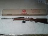 Ruger Mini-14 Ranch carbine stainless barrel wood stock with flash protector & barrel guard - 1 of 14