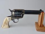 First Generation Colt SAA with carved Steerhead ivory grips - 1 of 14