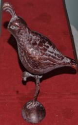 Cast Iron Gambel's Quail Doorstop - 1 of 2