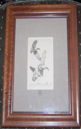 Richard Bishop 1957 etched Christmas card - 1 of 1