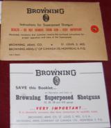 1960 Browning Superposed manual and envelope - 1 of 1