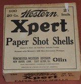 Unopened Box of Western Primed 20ga.Paper Hulls - 1 of 4