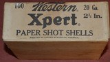Unopened Box of Western Primed 20ga.Paper Hulls - 2 of 4