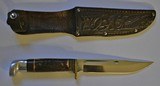 Vintage Western Stag Handled Hunting Knife - 1 of 2