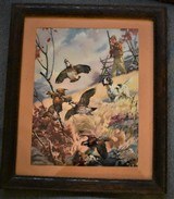 Print of Flushing Quail,Setter, and Hunter - 1 of 1
