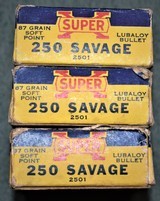 Three boxes of Winchester Western Super-X 250 Savage 87 Grain - 2 of 5