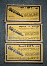 Three boxes of Winchester Western Super-X 250 Savage 87 Grain - 5 of 5