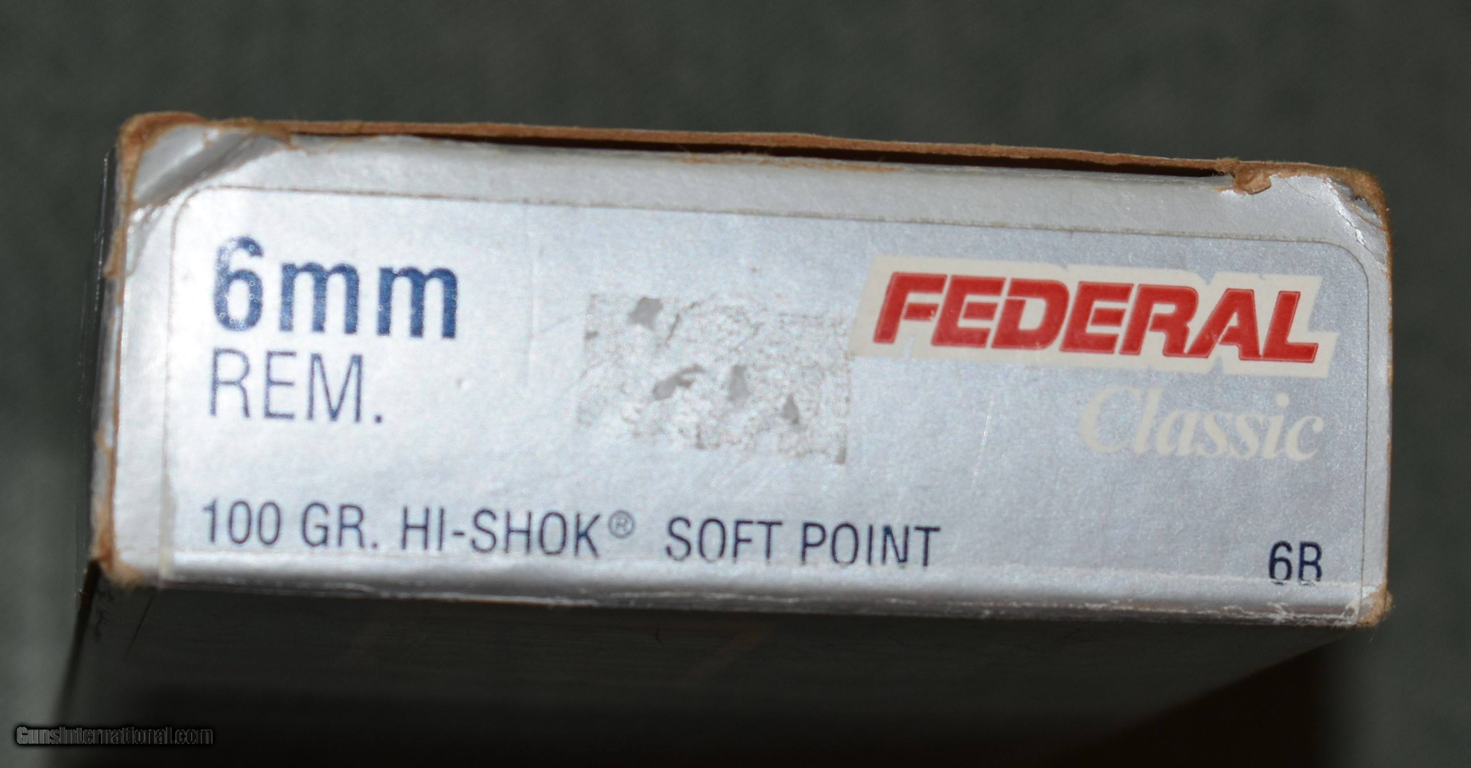 Federal Classic 6mm Rem