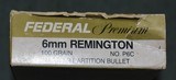 Federal Premium 6mm Rem 100 Gr Nosler - 2 of 2