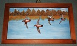 Hand Carved Diorama of Teal
