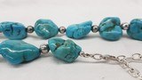 BEAUTIFUL TURQUOISE LARGE NUGGET NECKLACE - 5 of 5