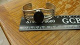 .925 STERLING BRACLET WITH BLACK ONYX CENTER STONE - 1 of 7