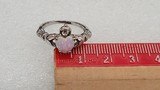 .925 SILVER AND OPAL CLADDAGH RING051 - 1 of 4