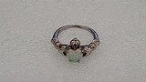 .925 SILVER AND OPAL CLADDAGH RING051 - 2 of 4