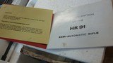 PRE-BAN H&K 91 NIB WITH TEST TARGET AND ALL CORRECT PAPER WORK - 5 of 20
