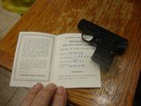 SUPER CLEAN BELGIUM BROWNING 25 AUTO WITH ORIGINAL LEATHER POUCH AND CORRECT PAPER WORK MANUAL 1967 - 15 of 20