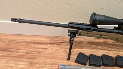 Accuracy International AT folder- FDE - 4 mags, accessories, like new condition - Image 7 of 13