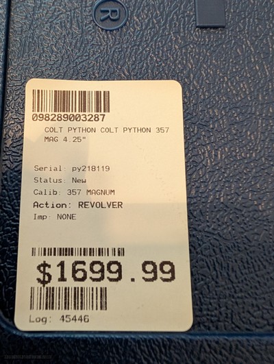 Colt Python 357 Magnum 4 inch New