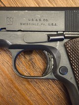 1911 Union Switch and Signal US&S Pistol 1943 CMP WWII M1911A1 - 9 of 15