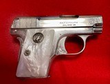 RARE COLT 1908 POCKET PISTOL FACTORY MOTHER OF PEARL GRIPS - 4 of 8