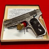 ENGRAVED NICKLE 1903 COLT HAMMERLESS .32 AUTOMATIC, 1923 - 2 of 7