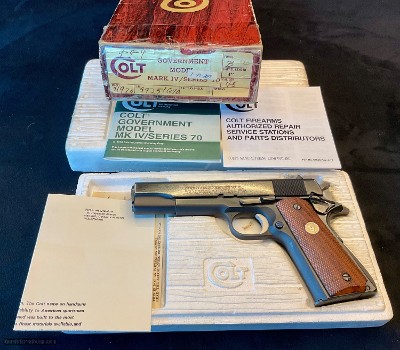 PRISTINE!!! Colt Series 70 MK IV Govt. Model .45 Auto (1979)