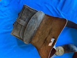 CIVIL WAR CARTRIDGE POUCH AND STRAP STAMPED OHIO - 4 of 10