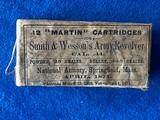 SMITH AND WESSON ARMY REVOLVER 44 “MARTIN” CARTRIDGES - 1 of 5