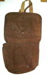 U.S. Haversack, M1885 ,Dark Brown no markings, cloth strap - 1 of 1