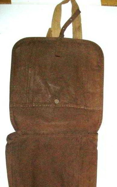 U.S. Haversack, M1885 ,Dark Brown no markings, cloth strap