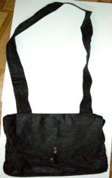 Reenactors Reproduction Black Tarred Haversack with Unpainted Canvas Inner Bag - Image 1 of 1