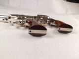 One Pair of Uberti Cattleman 5 1/2" Single Action Army Pistols in Nickel Finish! - 3 of 9
