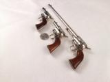 3 Rare Uberti Miniature 1873 Single Action Army Pistols in Nickel Finish! - 4 of 10