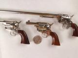 3 Rare Uberti Miniature 1873 Single Action Army Pistols in Nickel Finish! - 10 of 10