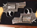Consecutive Numbered Pair of Ben Shostle Engraved Smith and Wesson Model 66-1 .357 Magnum Revolvers - 5 of 15