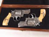 Consecutive Numbered Pair of Ben Shostle Engraved Smith and Wesson Model 66-1 .357 Magnum Revolvers - 2 of 15