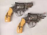 Consecutive Numbered Pair of Ben Shostle Engraved Smith and Wesson Model 66-1 .357 Magnum Revolvers - 12 of 15