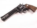 Engraved Colt Python 6" .357 Double Action Revolver! - 1 of 15