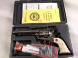 Unfried Ruger Vaquero .45 LC 5 1/2" Stainless Steel Revolver with Factory Faux Ivory Grips w/Medallions! - 1 of 14