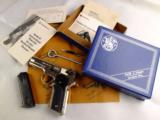 Mint Smith and Wesson Nickel Plated Model 59 9mm Semi-Auto Pistol! - 1 of 15