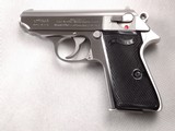 Walther Interarms PPK/S Stainless Steel .380 Pistol with Box, Papers, Etc. Extremely Low Serial Number! - 2 of 13