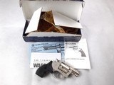 Smith and Wesson Model 37 2" Satin Nickel .38spl Airweight Revolver with Factory Box, Papers! - 1 of 15