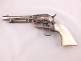 Beautiful Patton Hand Engraved Uberti .45LC Single Action Revolver Finished in Sterling Silver and Pearl Grips! - 1 of 14