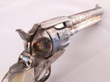 Beautiful Patton Hand Engraved Uberti .45LC Single Action Revolver Finished in Sterling Silver and Pearl Grips! - 9 of 14